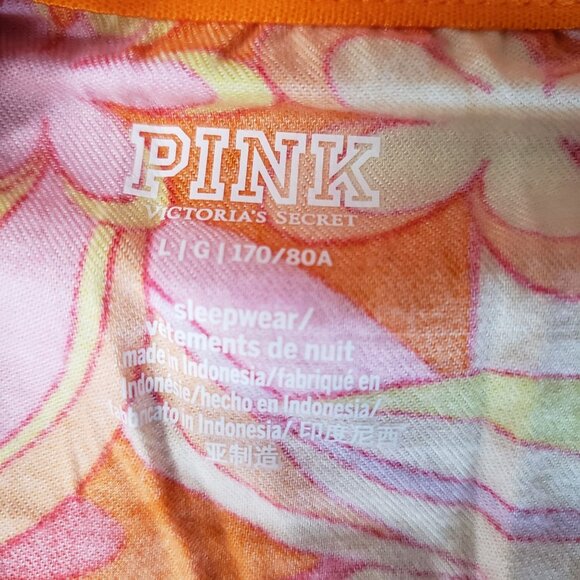 NWT Victorias Secret Pink Womens Floral Sleep Shorts Size L Lightweight Lounge - Picture 4 of 5